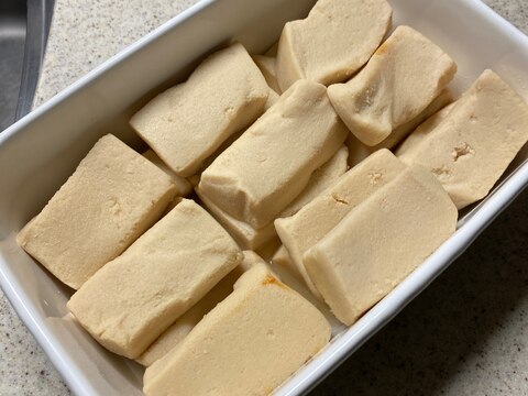 こうや豆腐の白だし含め煮【簡単でヘルシー】